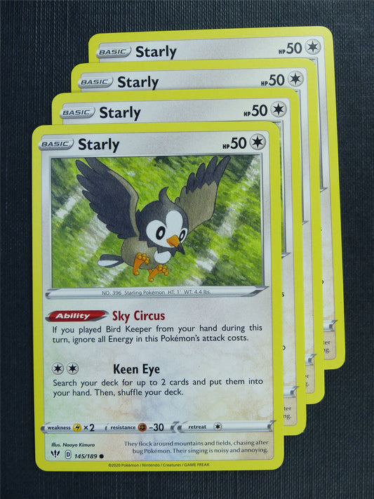 Starly 145/189 x4  - DAA - Pokemon Card #3EI