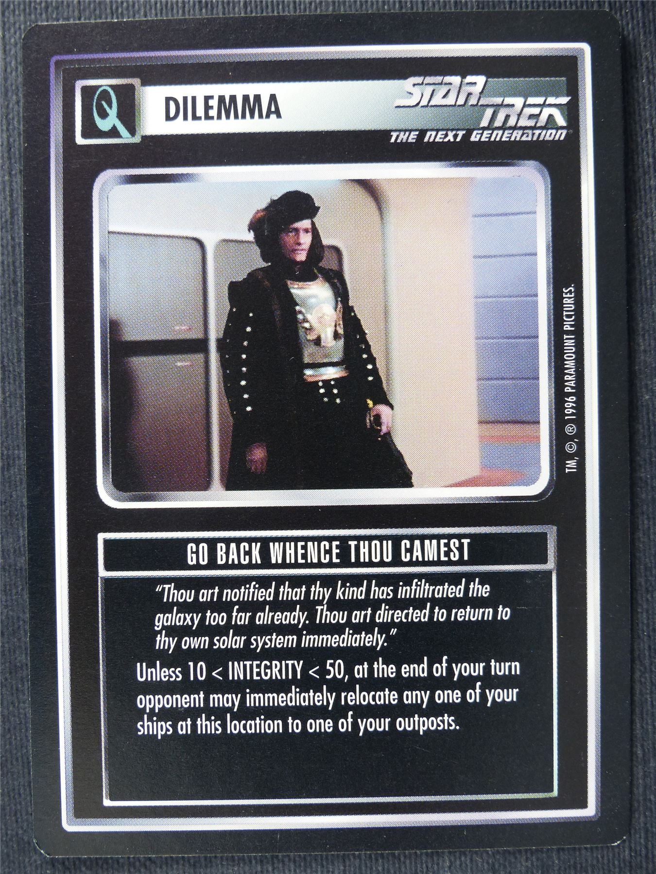 Go Back Whence Thou Camest - NG - Star Trek Cards #16D