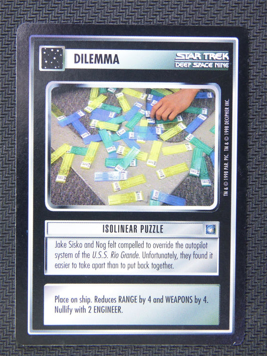 Dilemma Isolinear Puzzle - Star Trek CCG Deep Space Nine #57Y