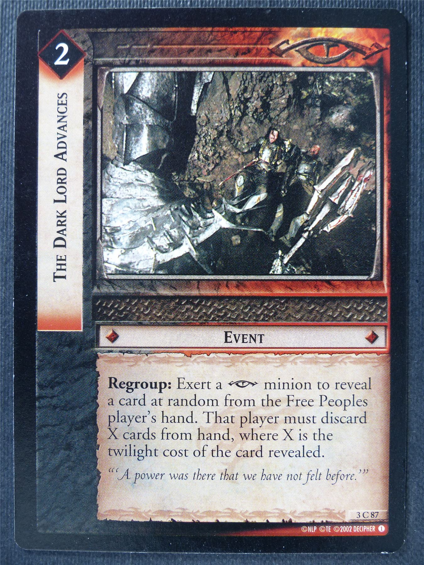 The Dark Lord Advances 3 C 87 - LotR Card #3I6