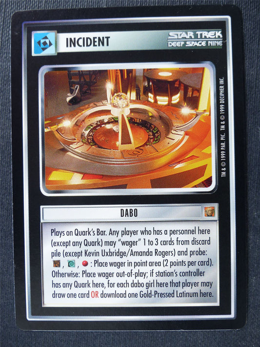 Dabo - DS9 - Star Trek Card #4UX