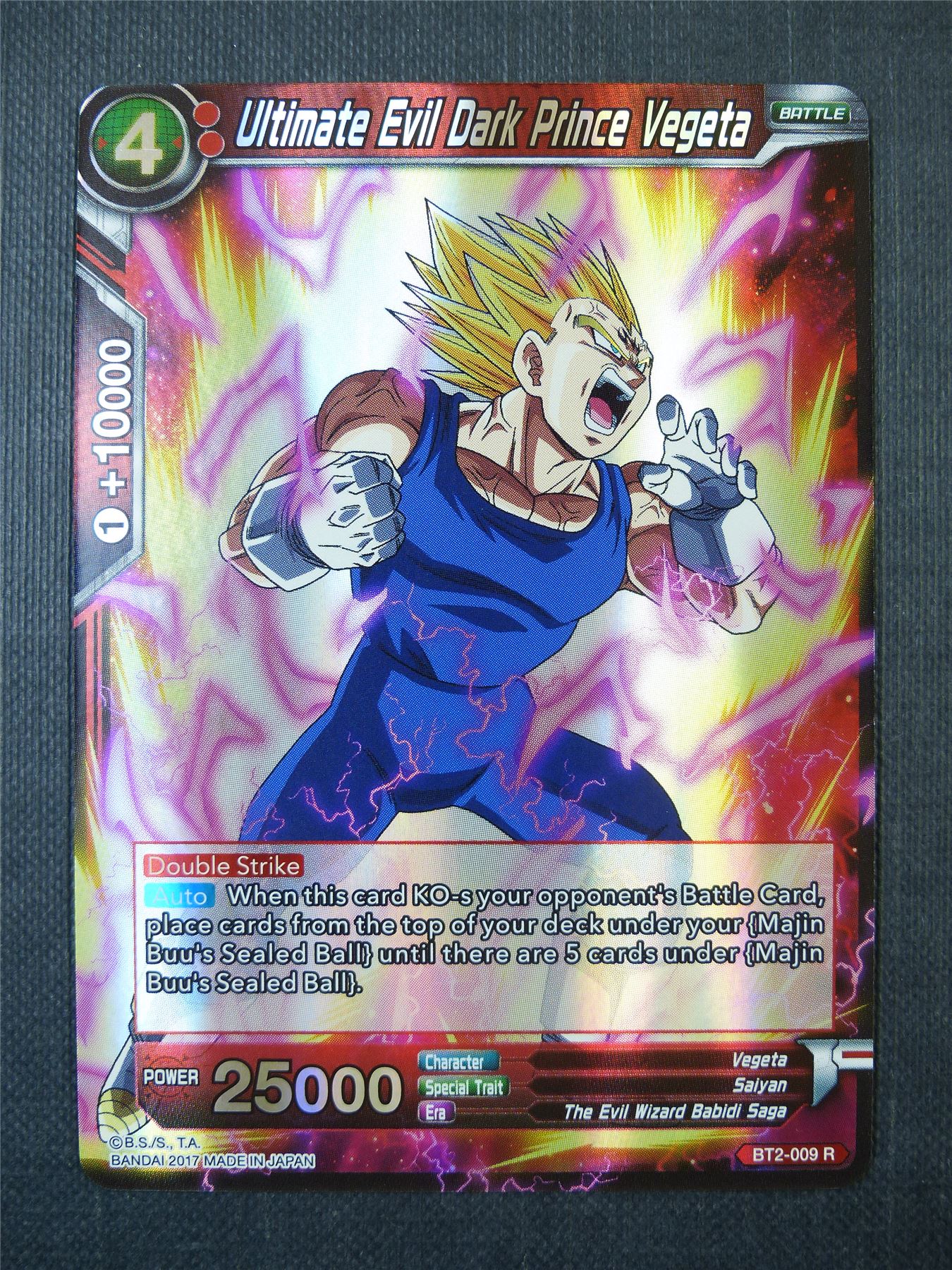 Ultimate Evil Dark Prince Vegeta R - Dragon Ball Super Card #A2B