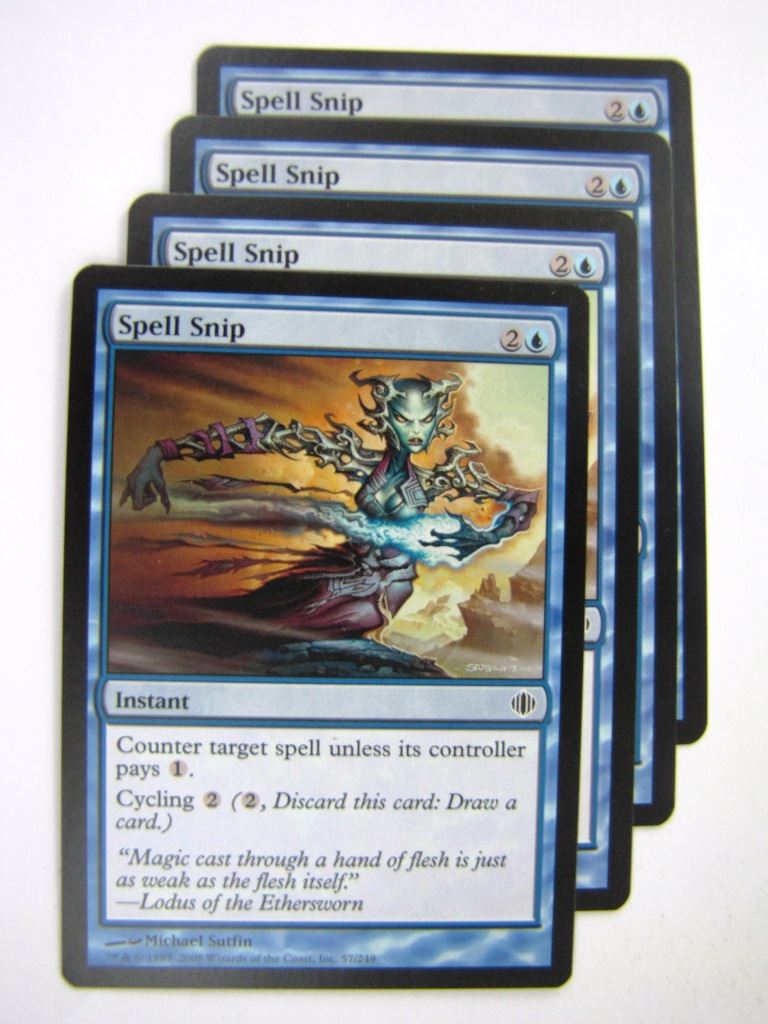 MTG Magic Played Cards: SPELL SNIP x4 # 7J89