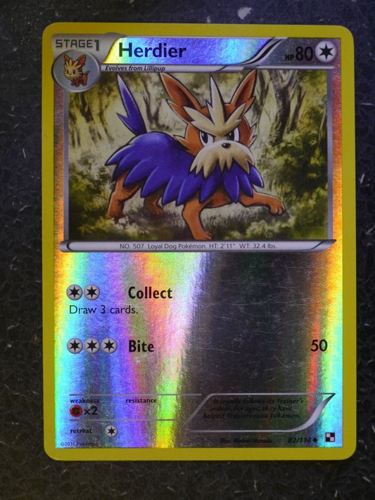 Pokemon Cards: HERDIER 82/114 REVERSE HOLLOW # 5H16