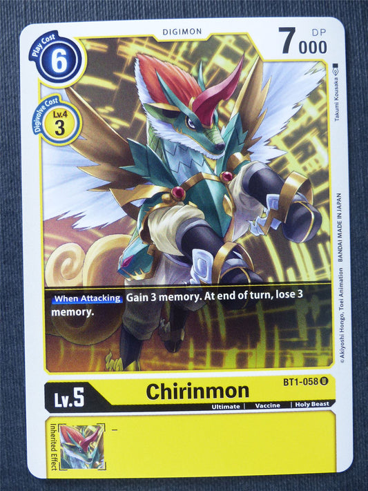 Chirinmon BT1-058 U - Digimon Cards #R9