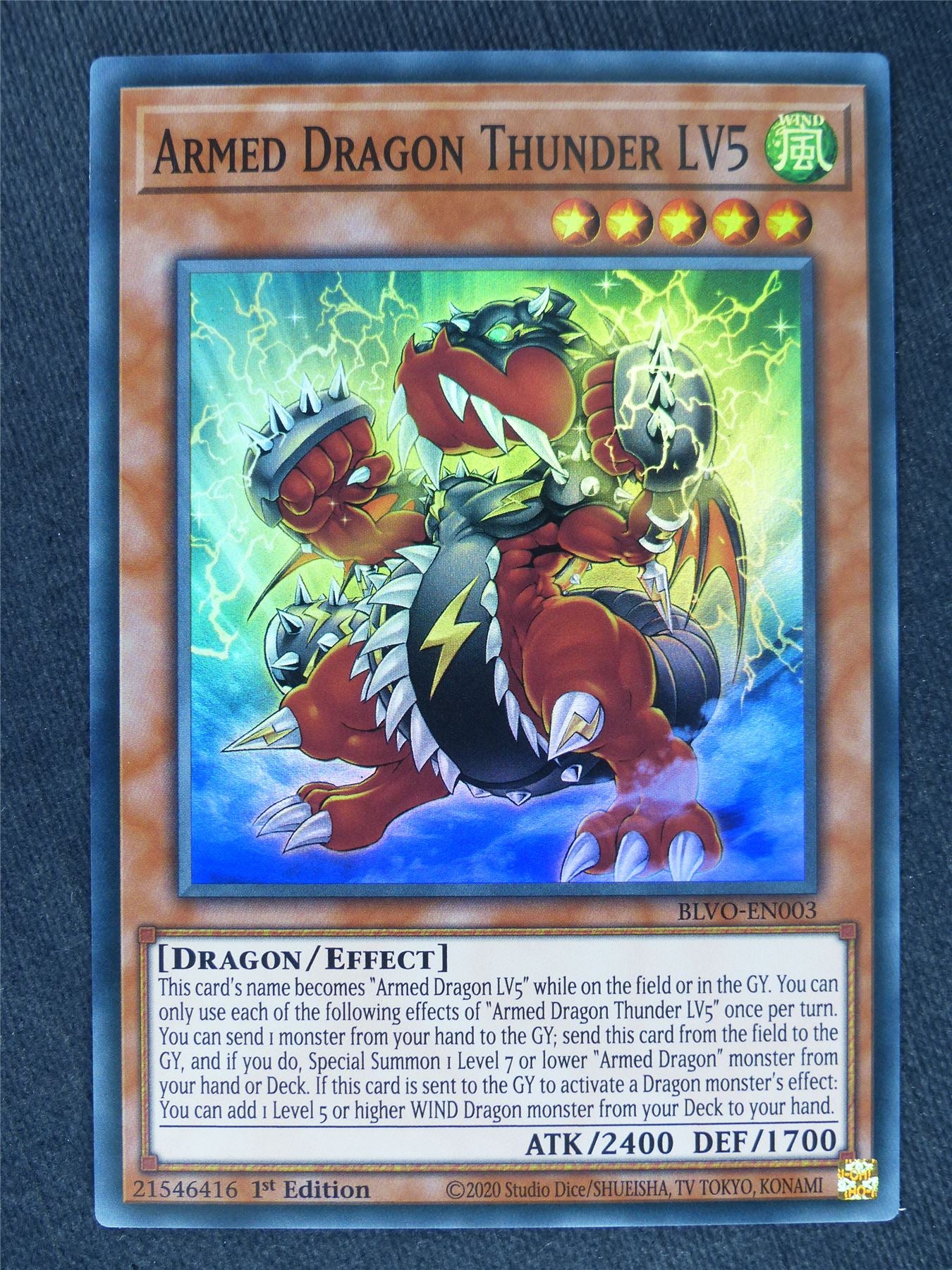 Armed Dragon Thunder LV5 Super Rare - Yugioh Cards #WU