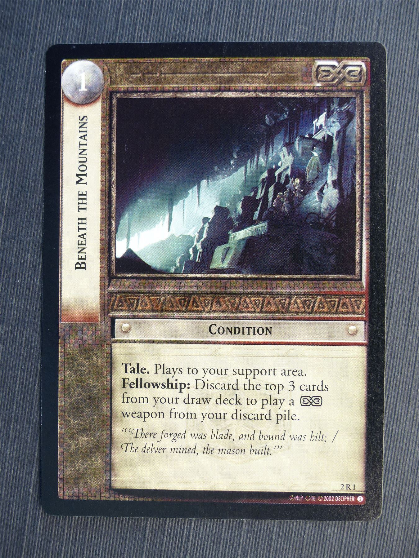 Beneath the Mountains 2 R 1 - LotR Cards #67E