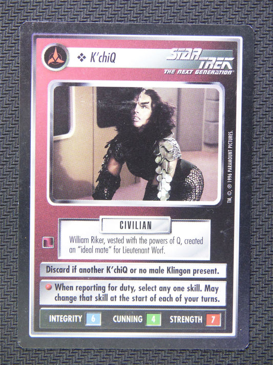 K ChiQ Black Border - Star Trek CCG Next Gen #50C