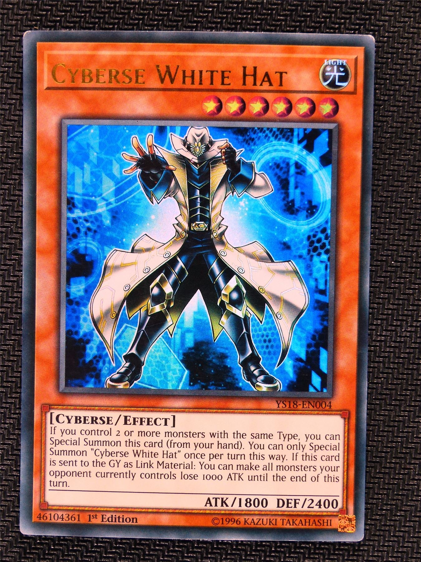 Cyberse White Hat - YS18  - Ultra  Rare - Yugioh Card # 1B73