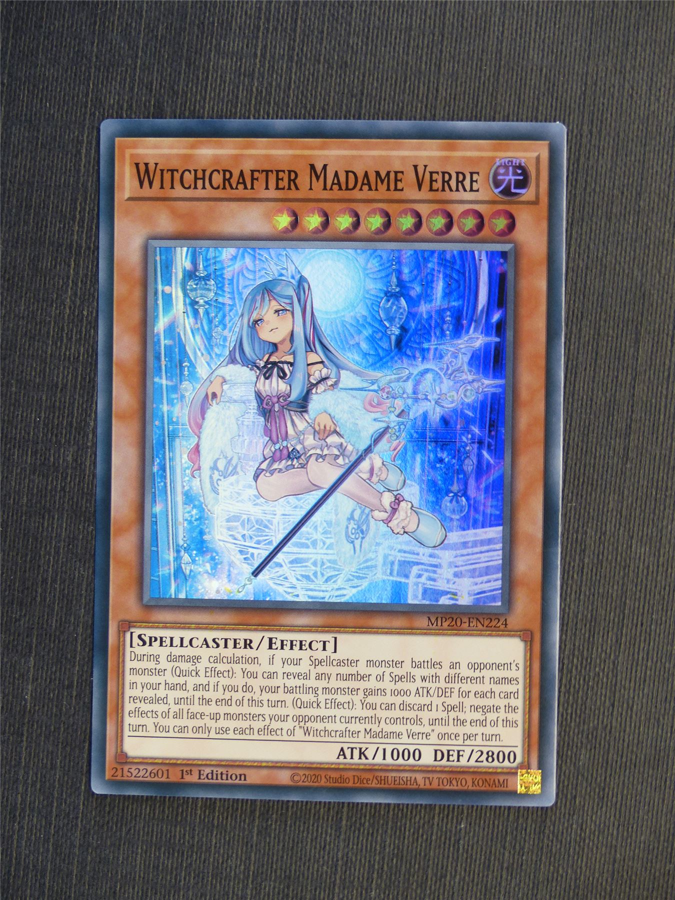 Witchcrafter Madame Verre MP20 Super Rare - 1st ed - Yugioh Cards #5GS