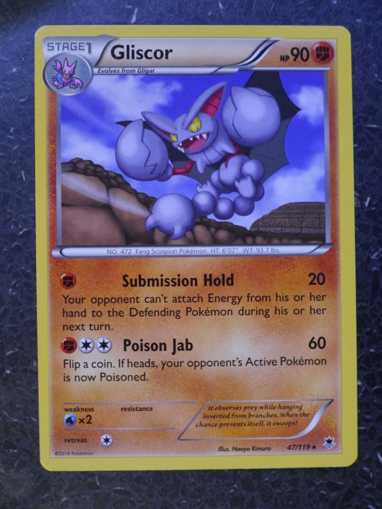 Pokemon Cards: GLISCOR 47/119 RARE # 6A28