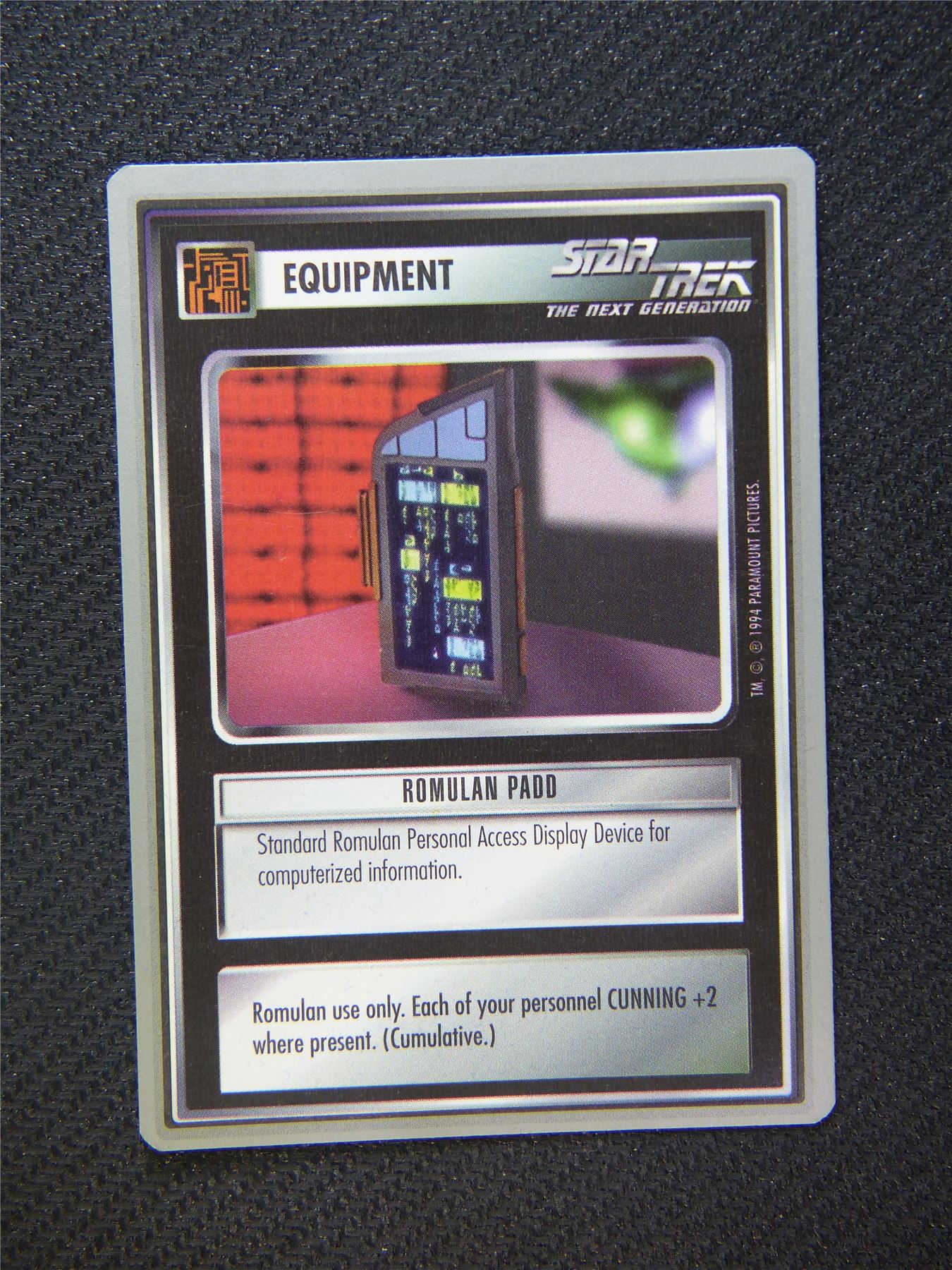 Equipment Romulan Padd - Star Trek Silver Border Card Decipher #2DD