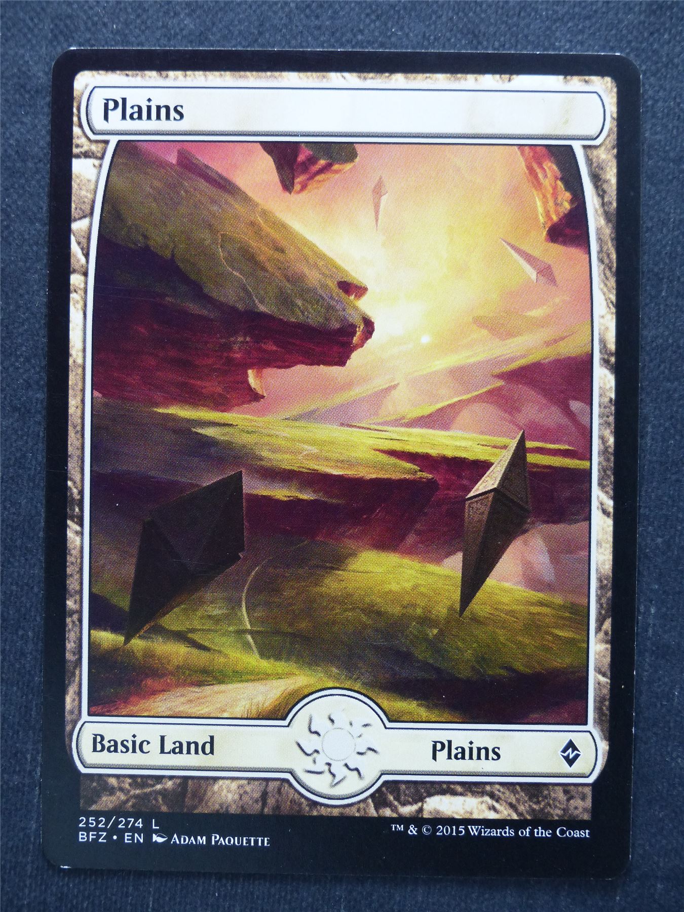 Plains 252/274 Full Art - Mtg Magic Card #BW