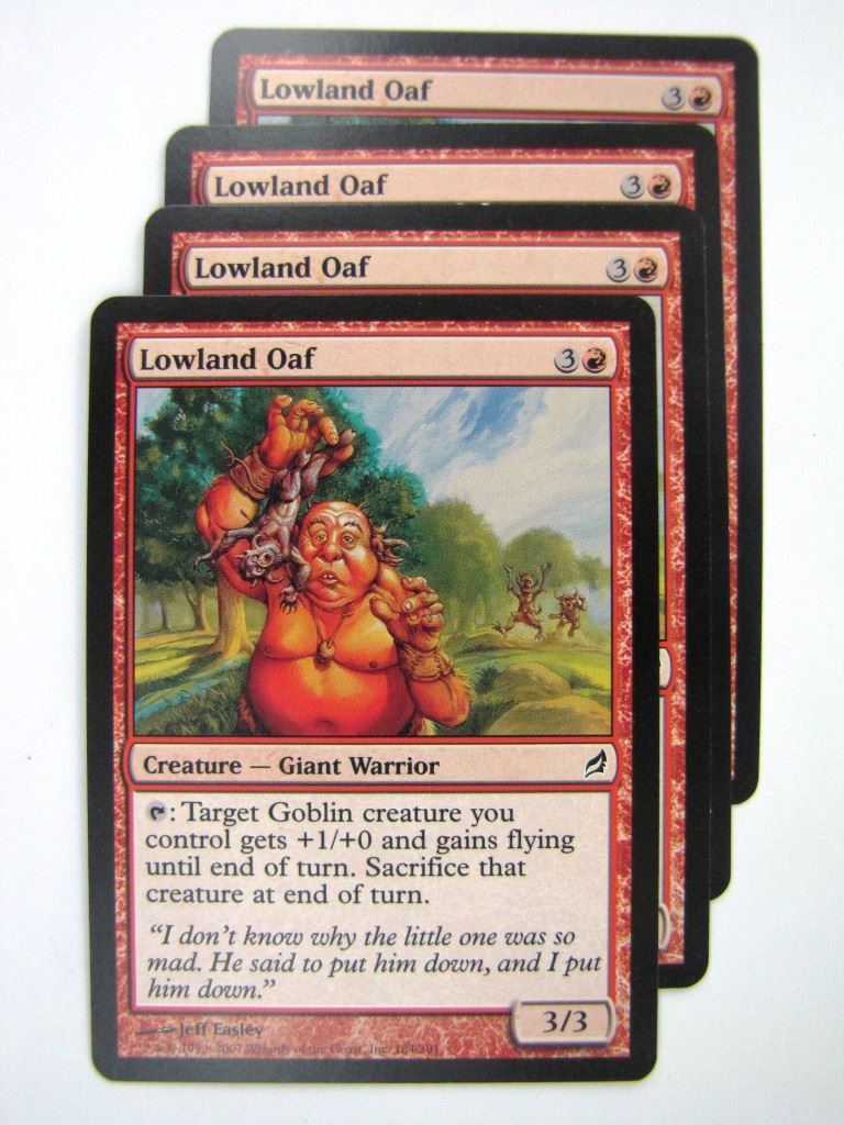 MTG Magic Cards: LOWLAND OAF x4 # 8E36