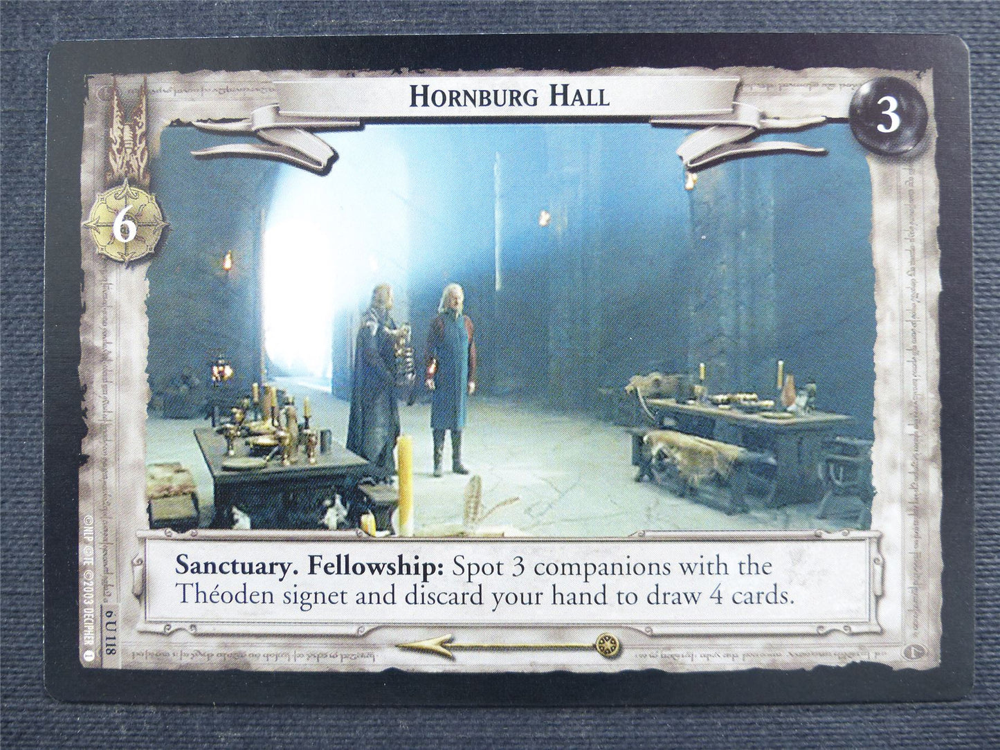 Hornburg Hall 6 U 118 - LotR Cards #2XX