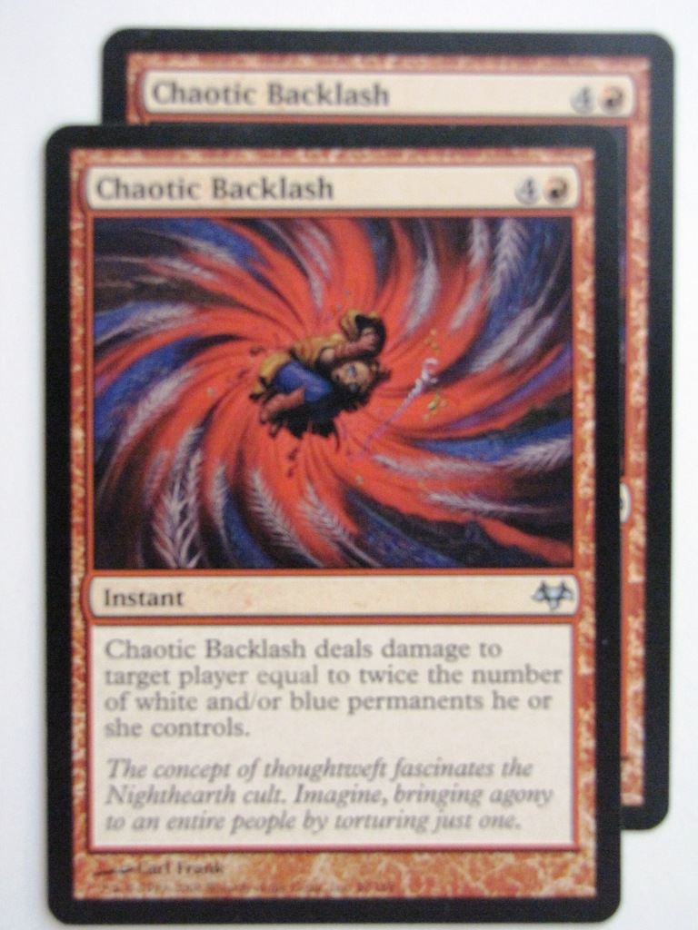 MTG Magic Cards: CHAOTIC BACKLASH x2 # 23D80