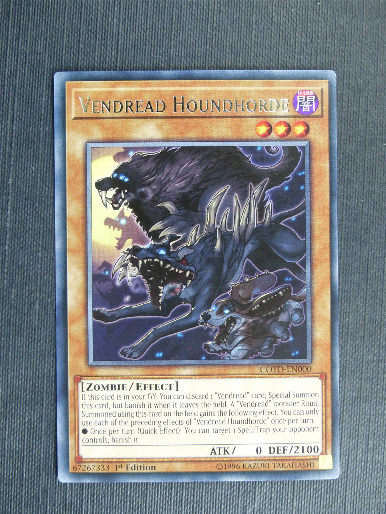 Vendread Houndhorde COTD Rare - 1st ed - Yugioh Cards #ZY