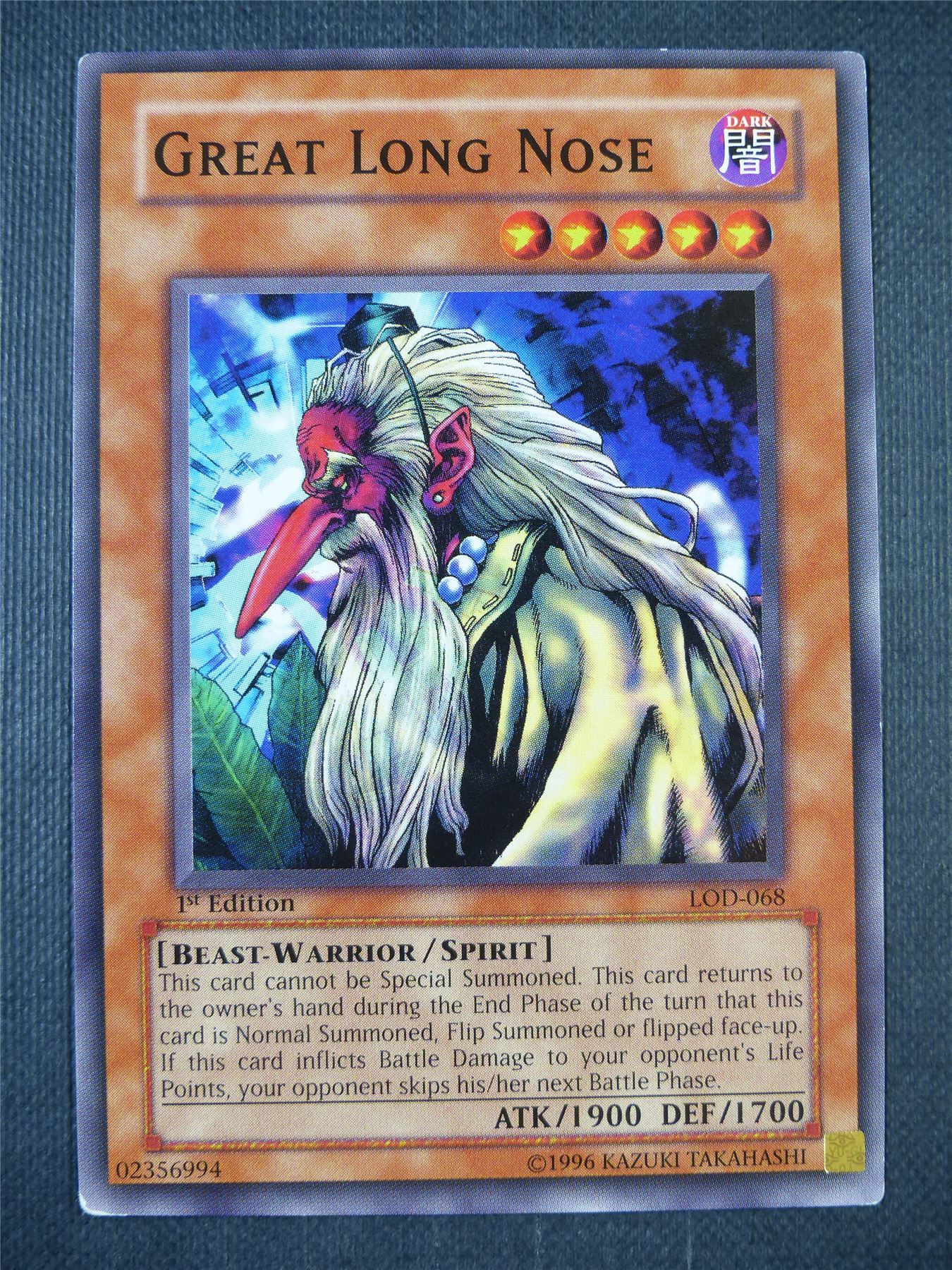 Great Long Nose LOD - 1st ed Yugioh Card #8EL