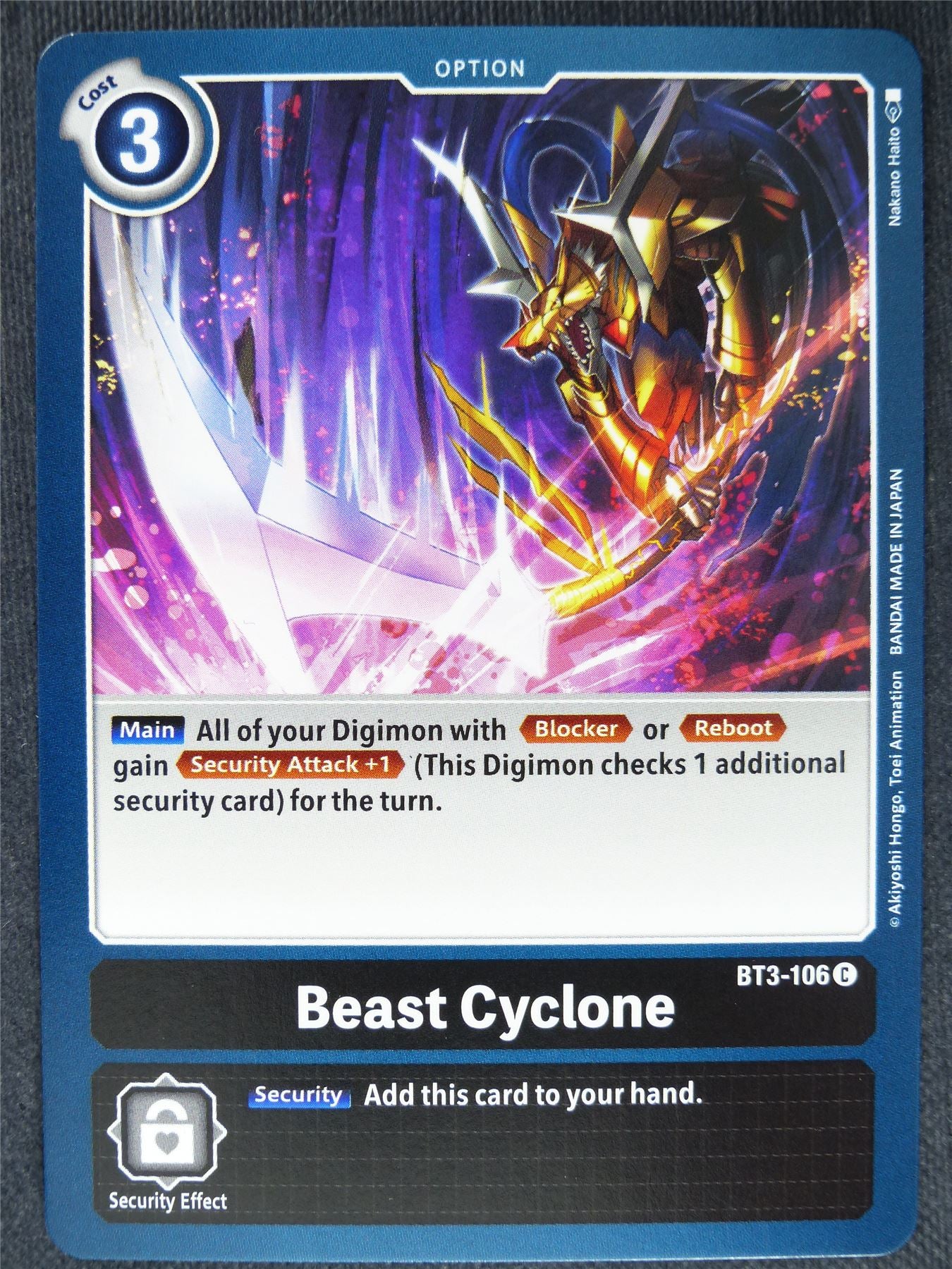 Beast Cyclone BT3-106 C - Digimon Cards #1O