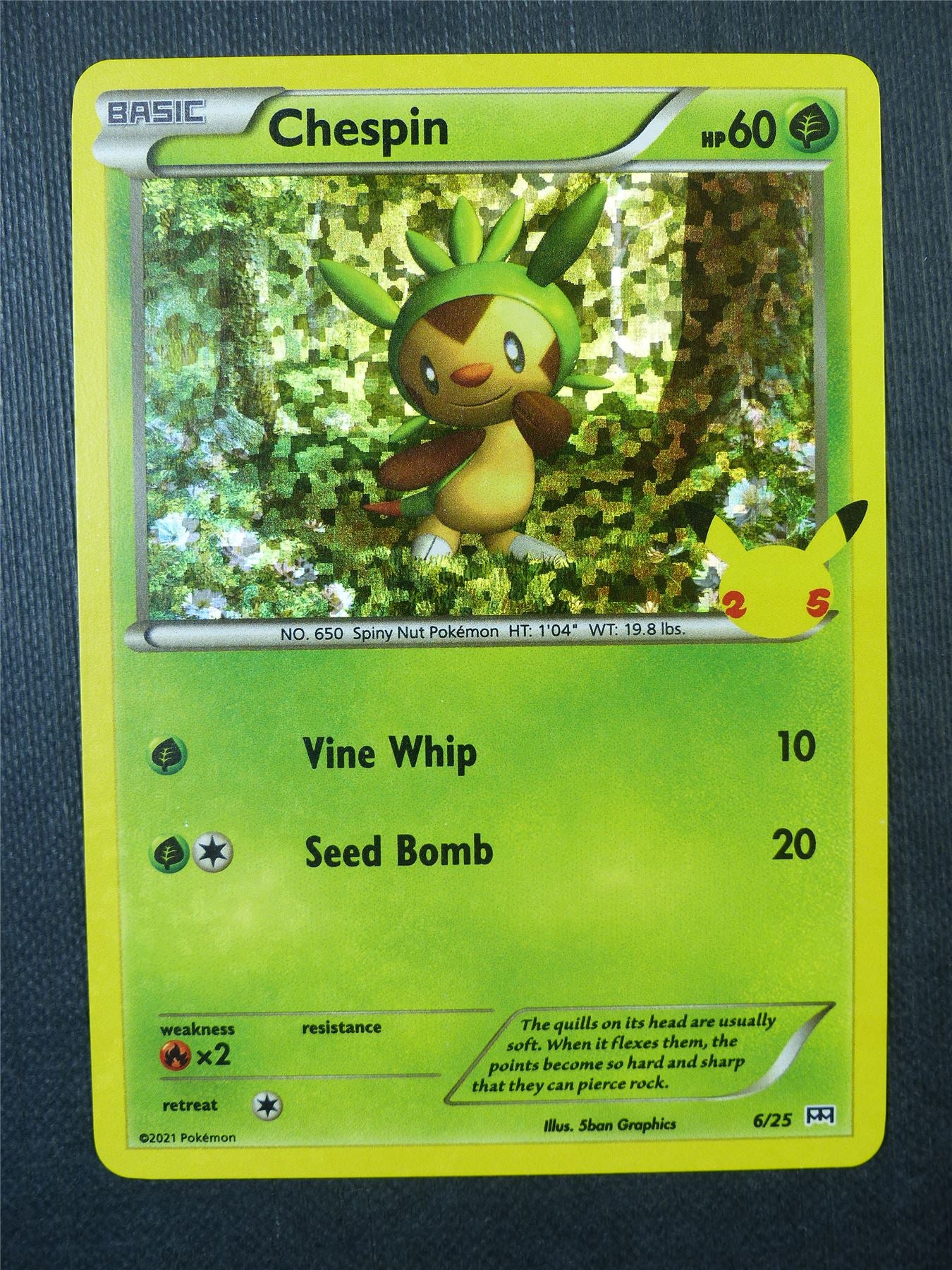 Chespin 6/25 Promo Holo - Pokemon Card #8N3
