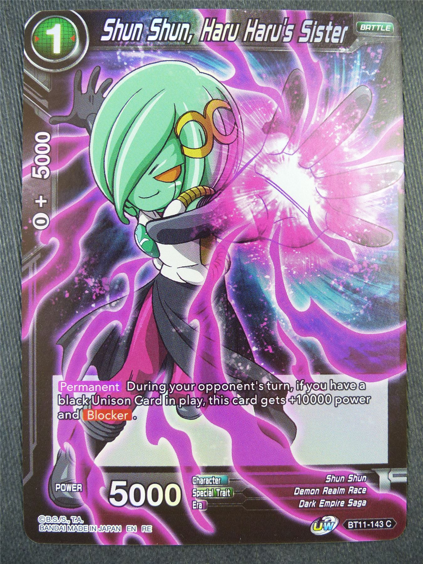 Shun Shun Haru Haru's Sister BT11 Foil - Dragon Bal Super Card #8XU