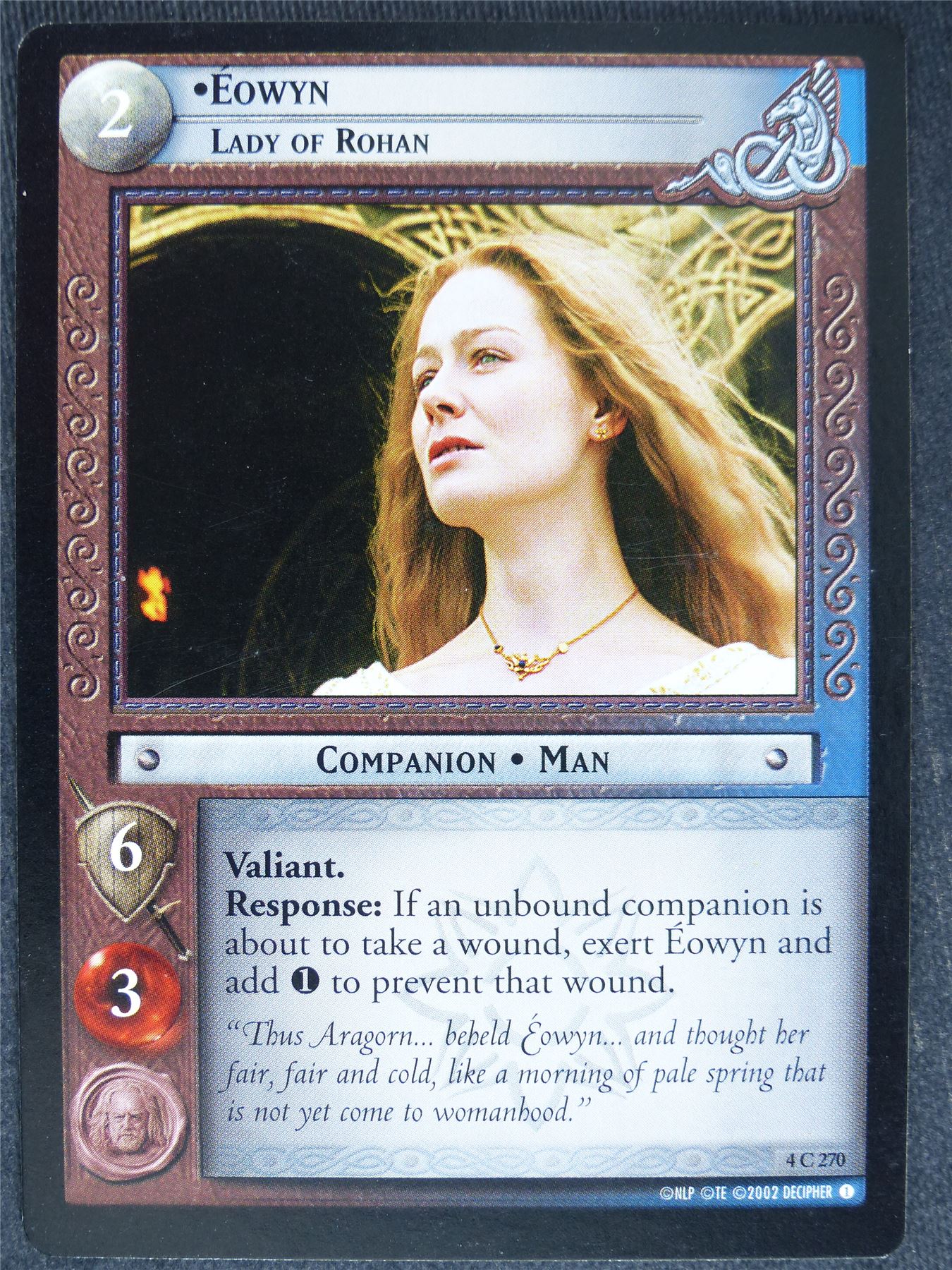 Eowyn 4 C 270 - played - LotR Cards #WW