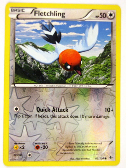 Pokemon Cards: FLETCHLING 86/106 foil:Flashfire