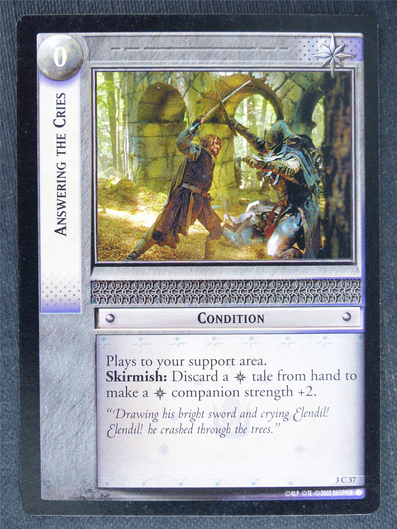 Answering the Cries 3 C 37 - played - LotR Cards #SM