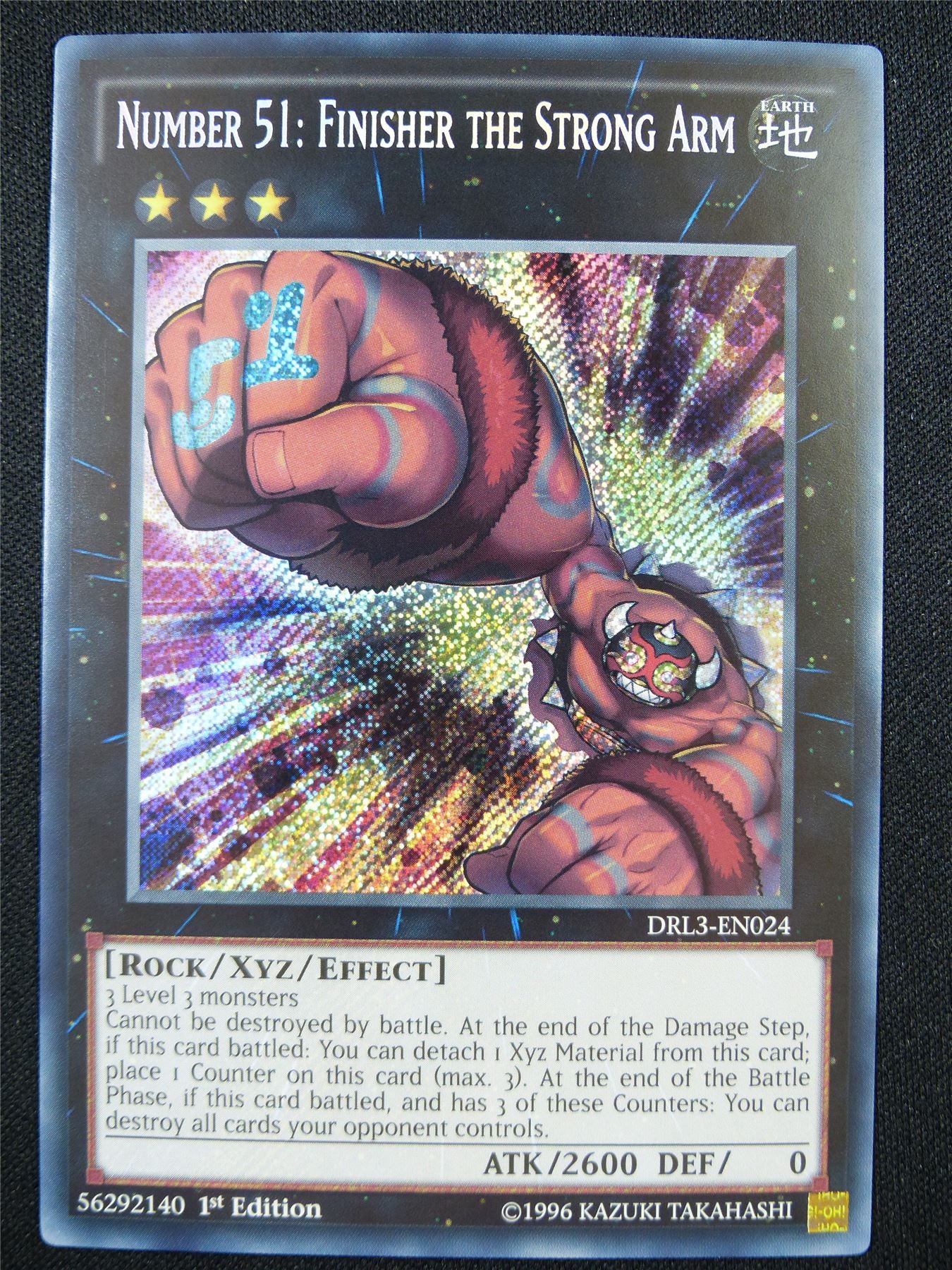 Number 51: Finisher the Strong Arm DRL3 Secret Rare - 1st ed Yugioh Card #37I