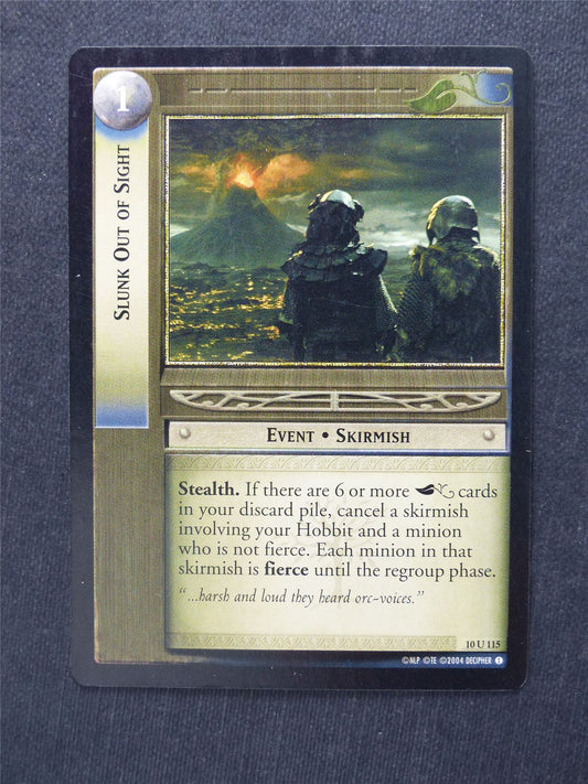 Slunk Out of Sight 10 U 115 - LotR Cards #1Z