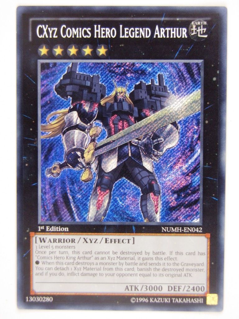 Yugioh CCG: CXYZ COMICS HERO LEGEND ARTHUR NUMH SECRET RARE