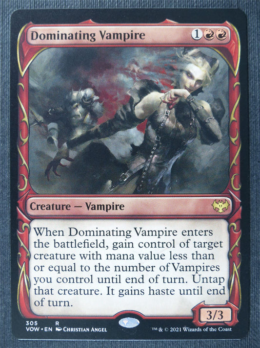 Dominating Vampire Fang Frame - Crimson Vow - Mtg Card #2ER