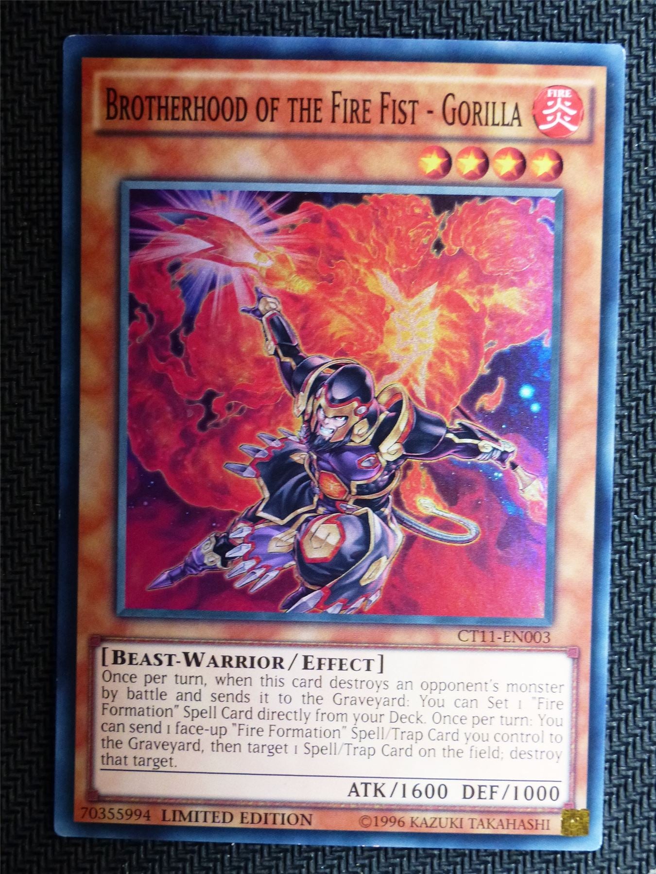 Brotherhood of The Fire Fist Gorilla - CT11 - Super Rare - Yugioh Card # 1I12