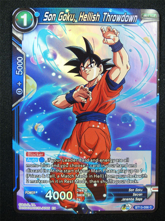 Son Goku Hellish Throwdown BT13 Foil - Dragon Ball Super Cards #AF
