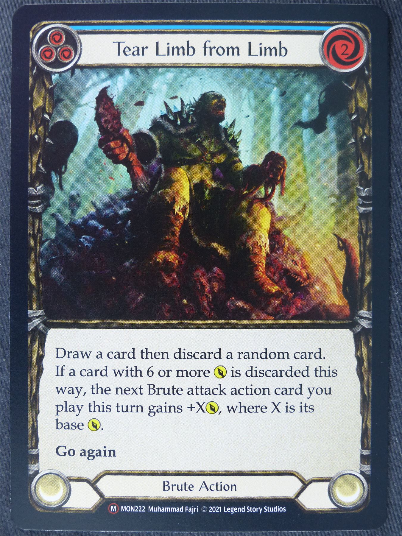 Tear Limb from Limb Blue Foil - Monarch Unlimited - Flesh and Blood Cards #IB