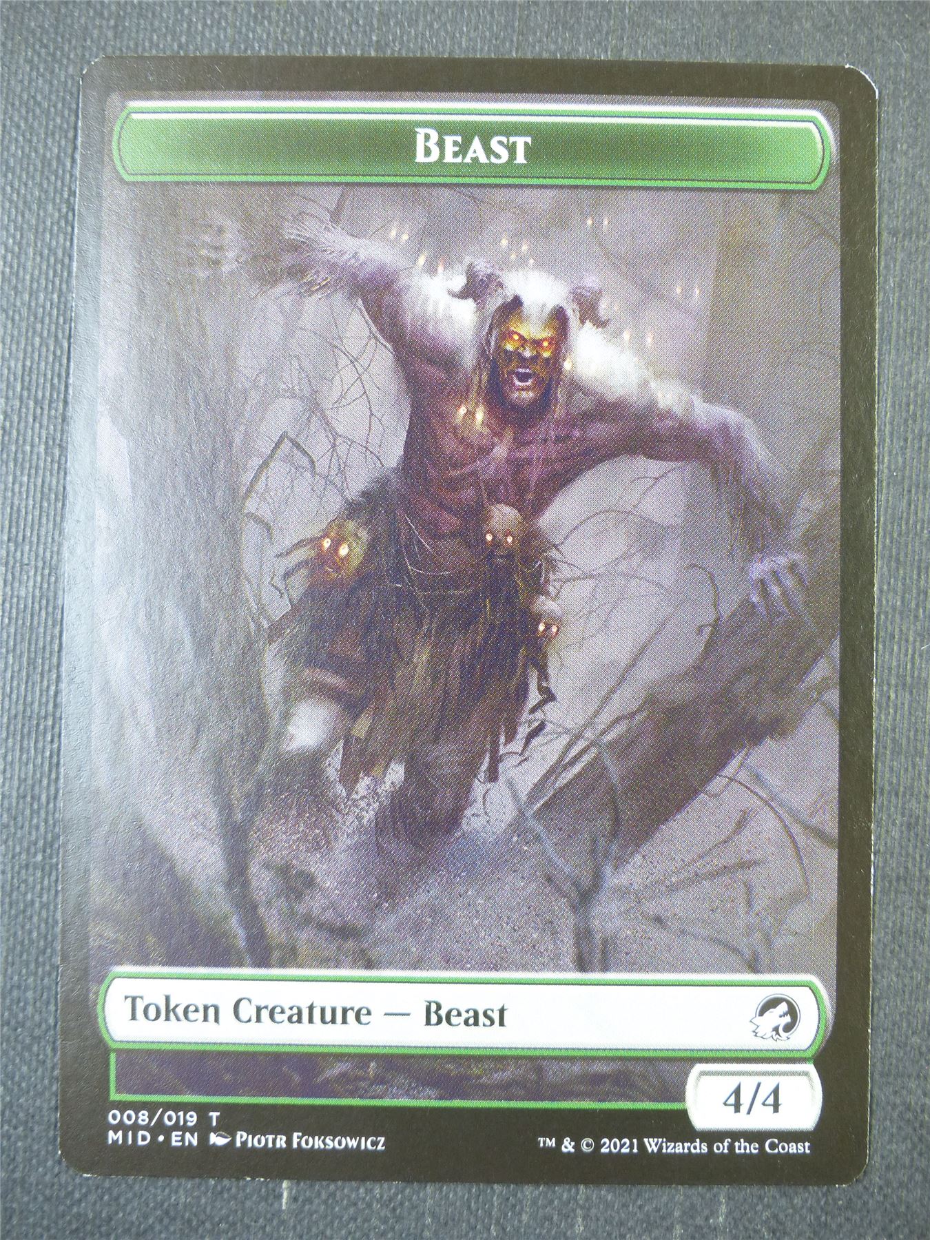 Beast Token - Mtg Card #11P