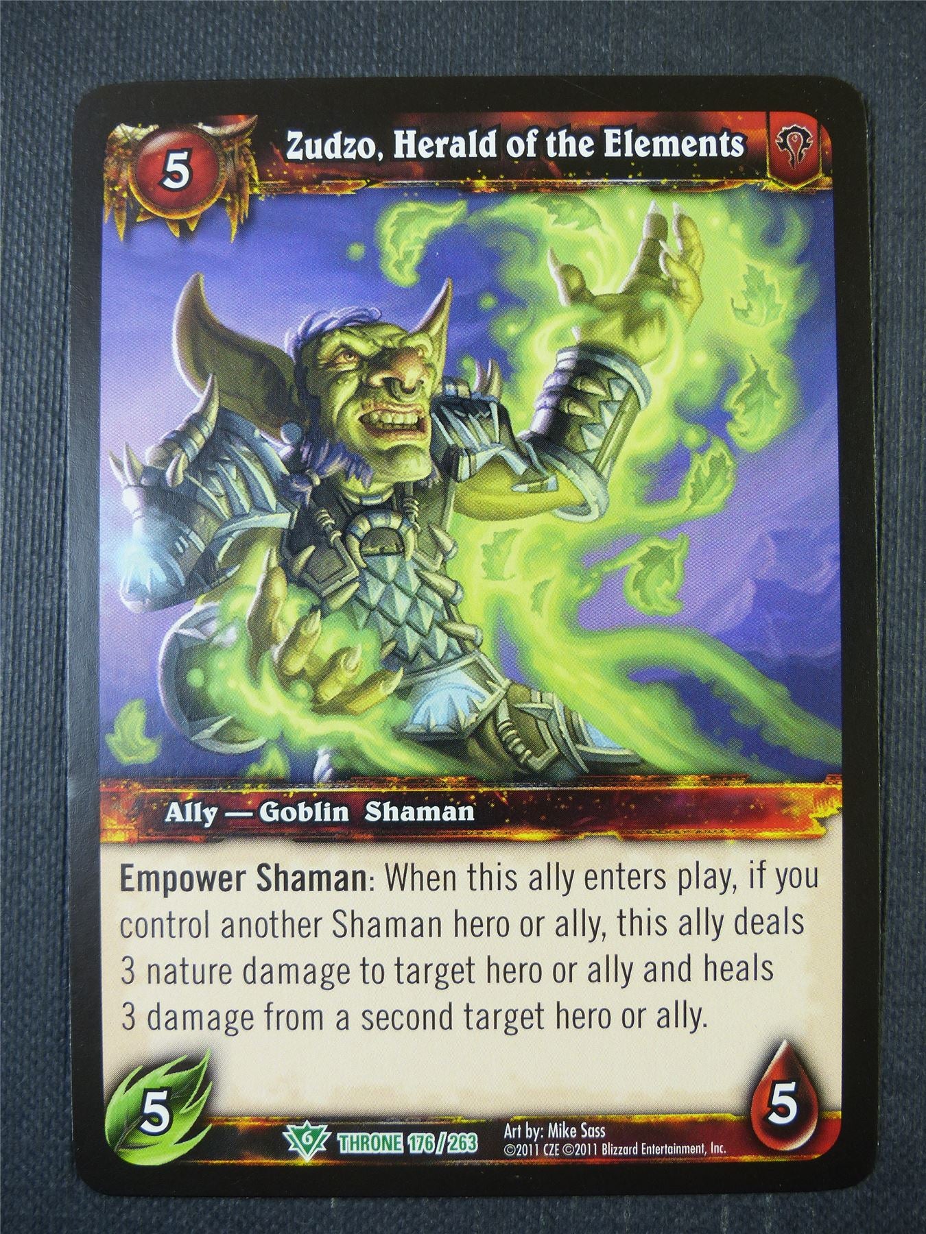 Zudzo Herald of the Elements 176/263 - WoW Card #1BS