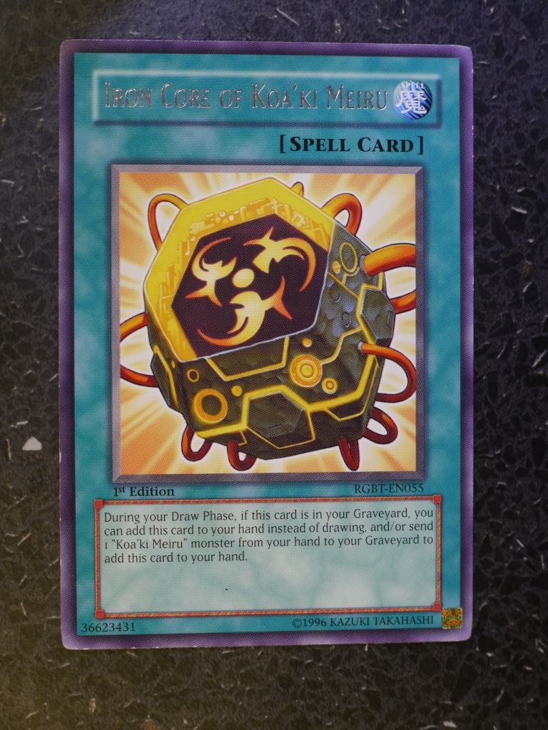 Yugioh Cards: IRON CORE OF KOA'KI MEIRU RGBT SUPER RARE # 3C56