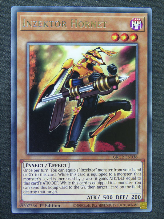 Inzektor Hornet GRCR Rare - 1st ed - Yugioh Card #8QG