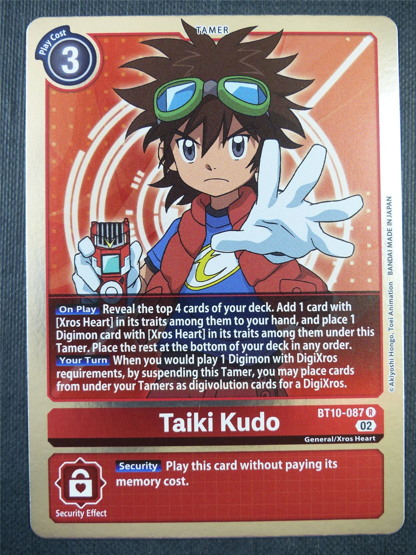 Taiki Kudo BT10-087 R - Xros Encounter - Digimon Card #96Y