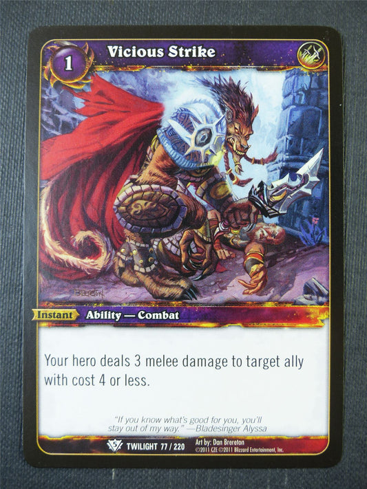 Vicious Strike 77/220 - WoW Card #14W