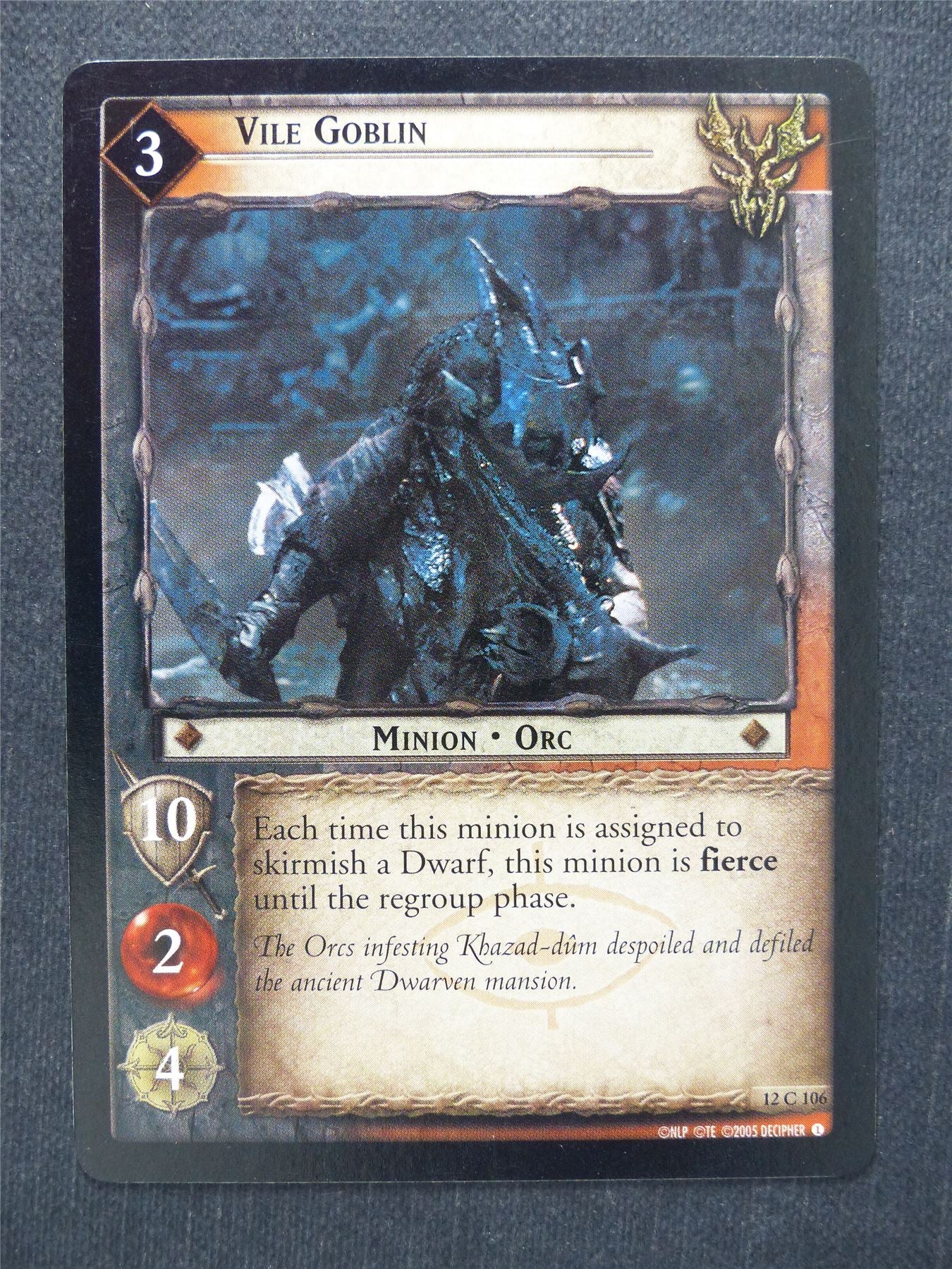 Vile Goblin 12 C 106 - LotR Cards #M9