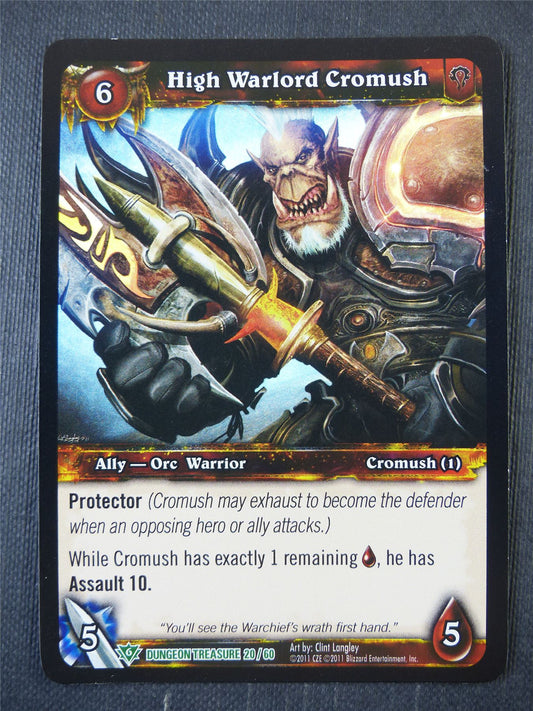 high Warlord Cromush 20/60 Foil - WoW Card #19C