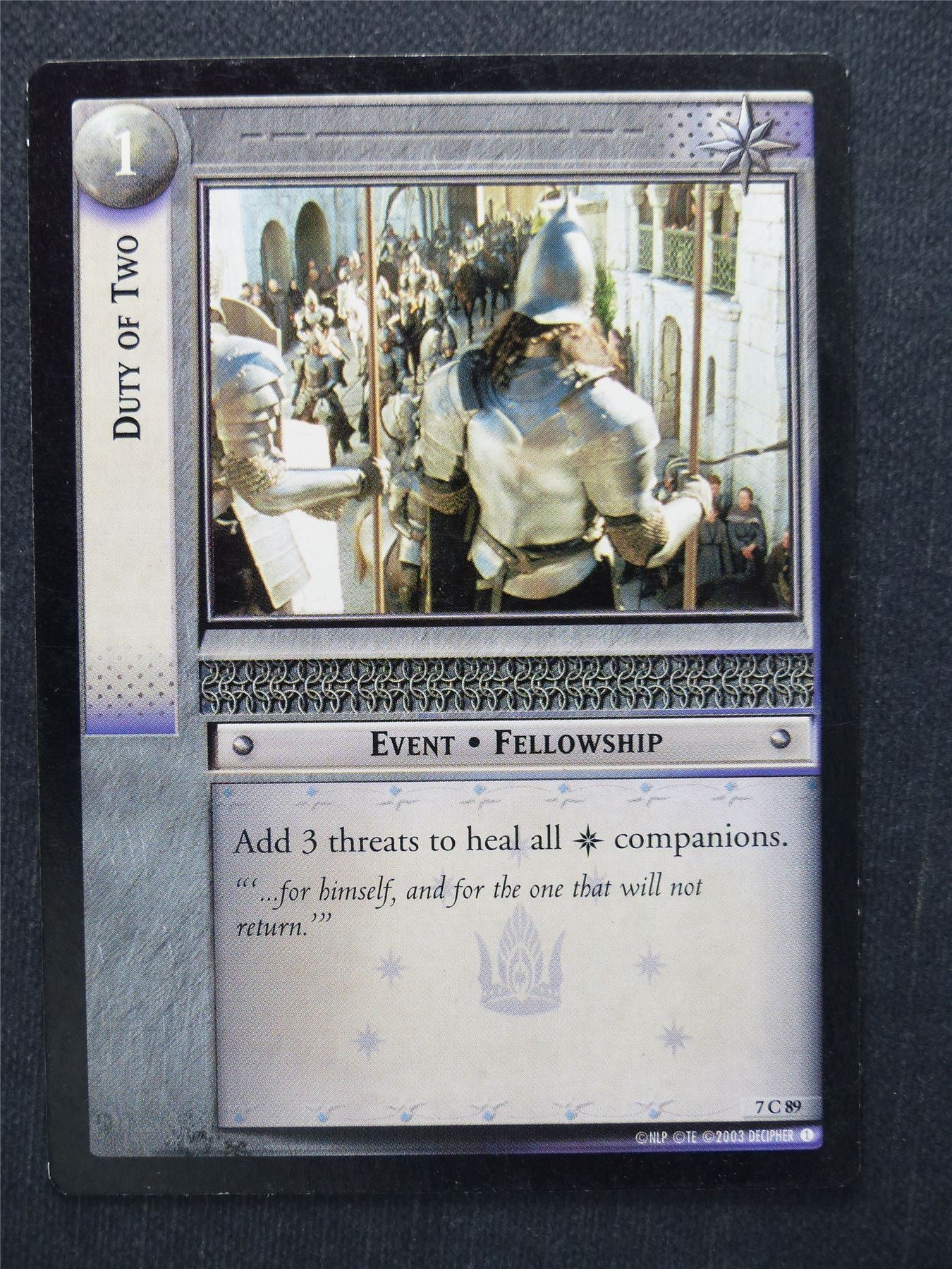 Duty of Two 7 C 89 - LotR Cards #OT