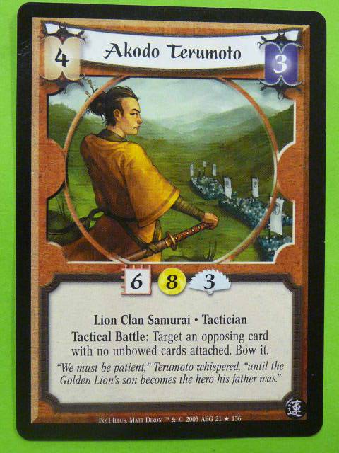 L5R Card Legend of Five Rings: AKODO TERUMOTO 21/156