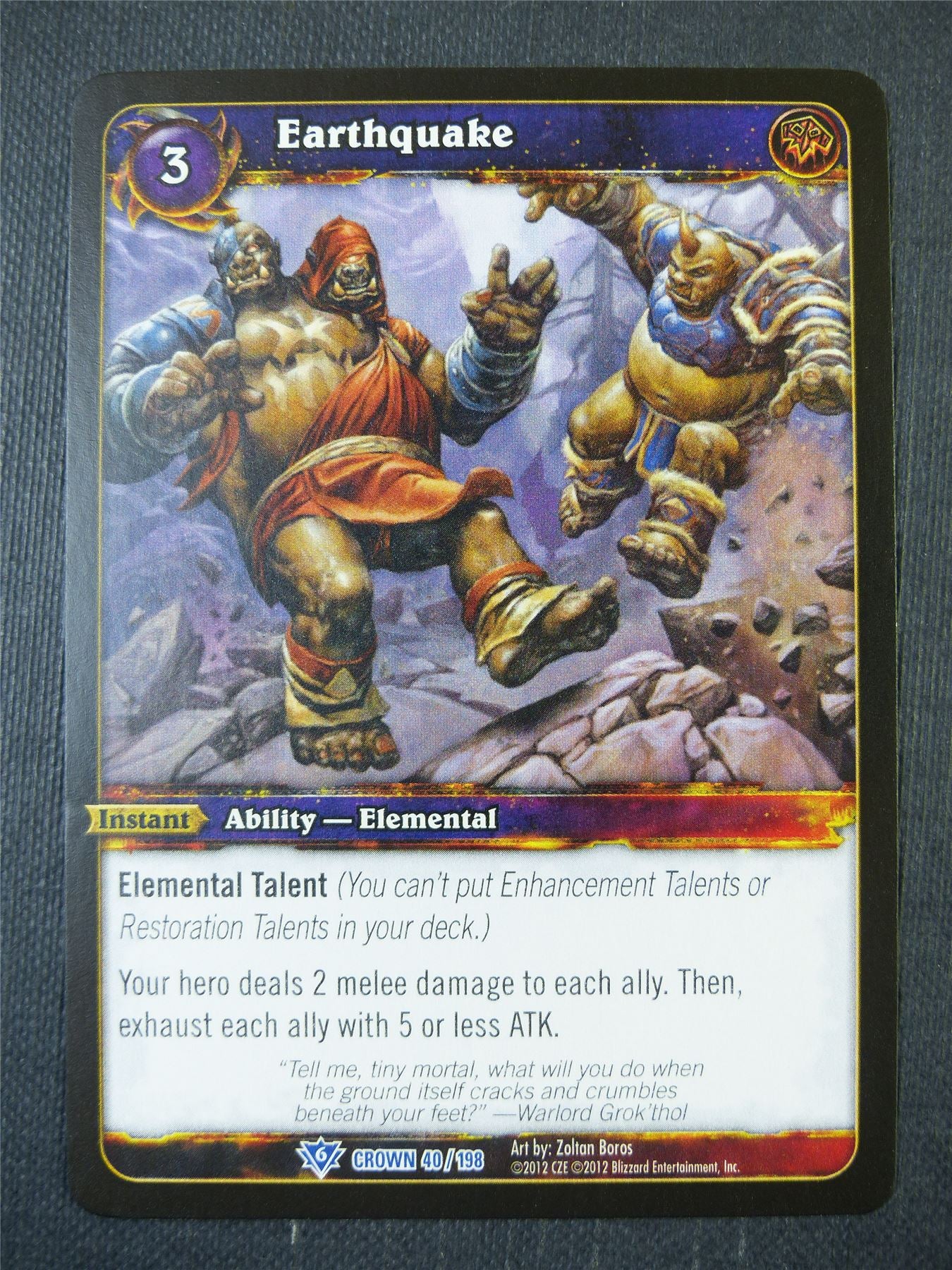 Earthquake 40/198 - WoW Card #14L