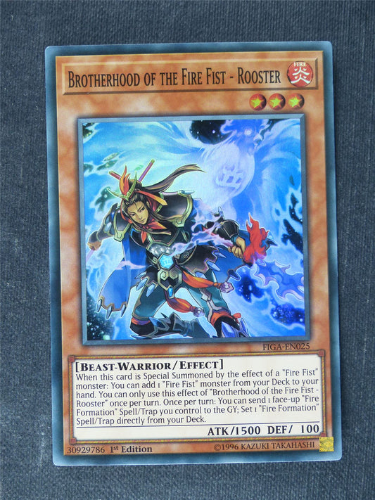 Brotherhood of the Fire Fist - Rooster FIGA Super Rare - 1st ed - Yugioh Cards #T2