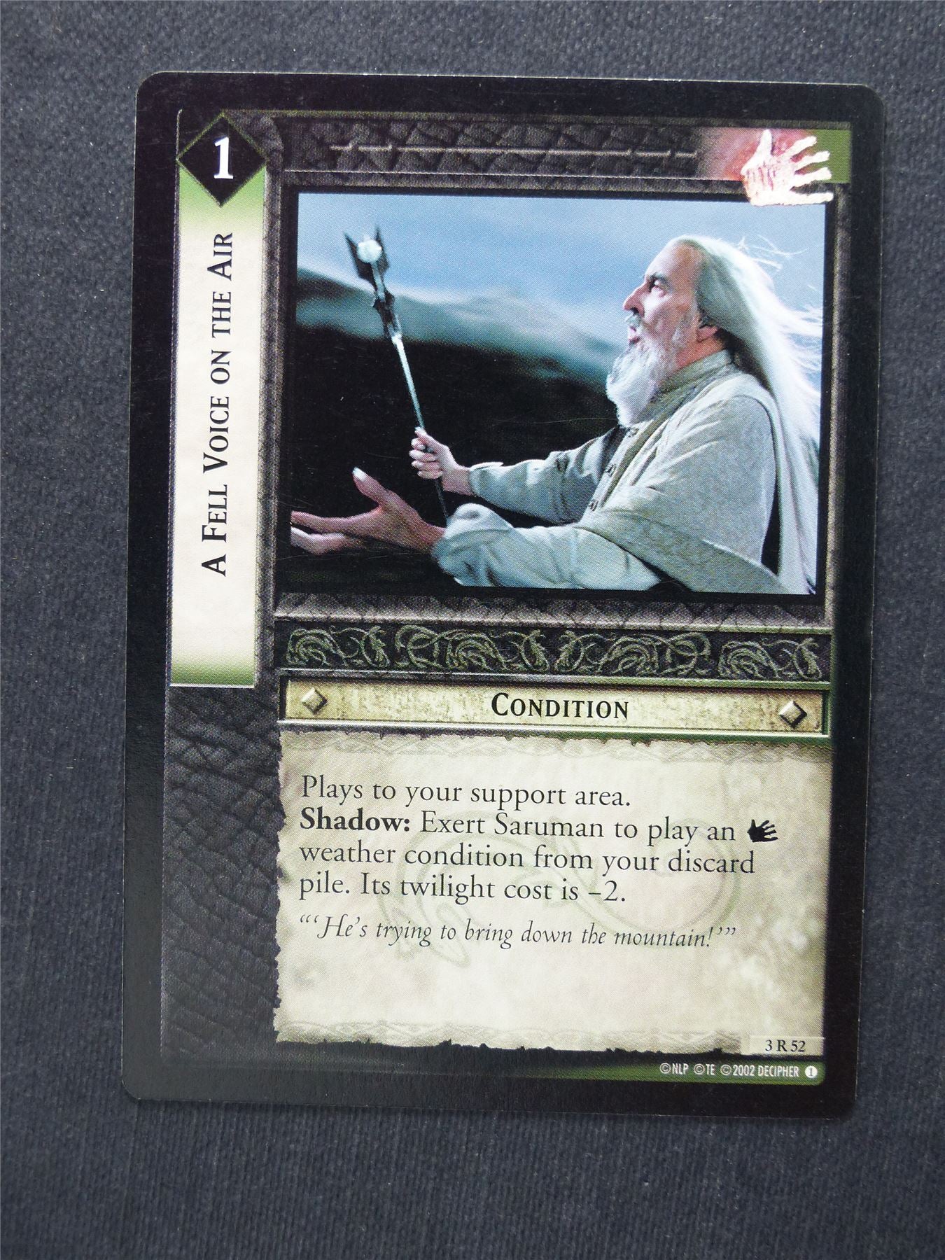 A Fell Voice on the Air 3 R 52 - LotR Cards #2V