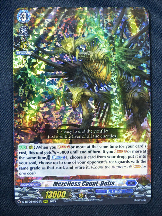 Merciless Count Botis D-BT06 RRR - Vanguard Card #2ZJ