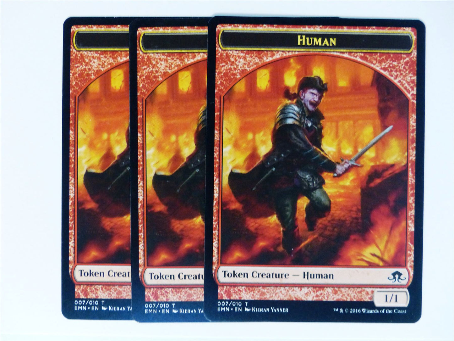 3 x Human - Token - Mtg Card # G97